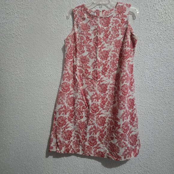 Talbots Petites Red Floral Sleeveless Dress Size 10P - Picture 5 of 5